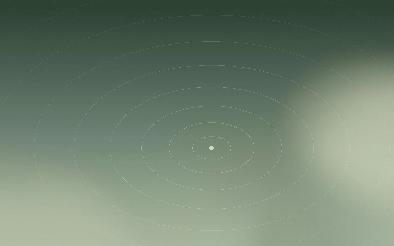 Abstract cover artwork for “Notes from a week without a phone”: soft colour fields with ripples spreading from a single point.